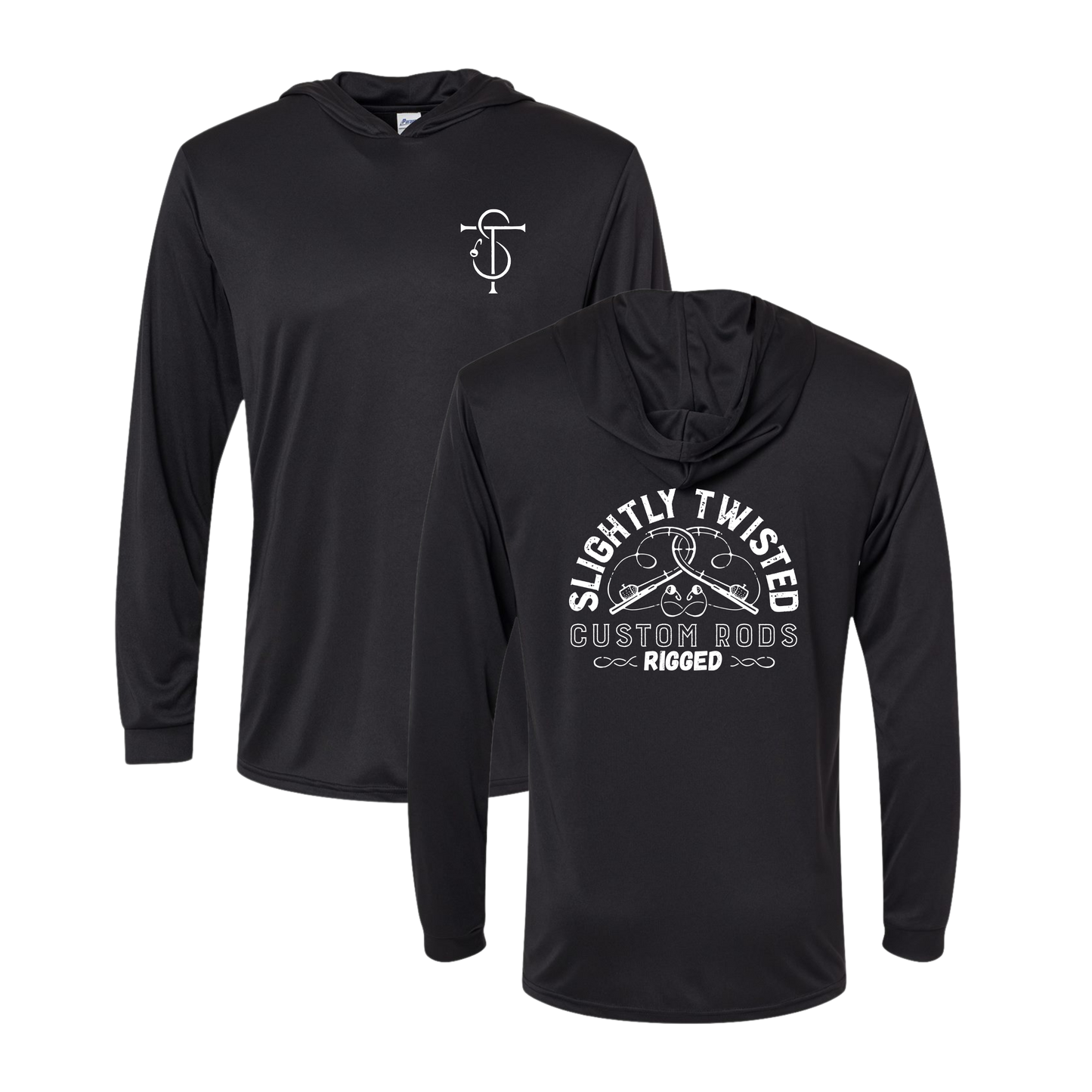 Slightly Twisted Custom Rods RIGGED Graphic Sun Hoodie