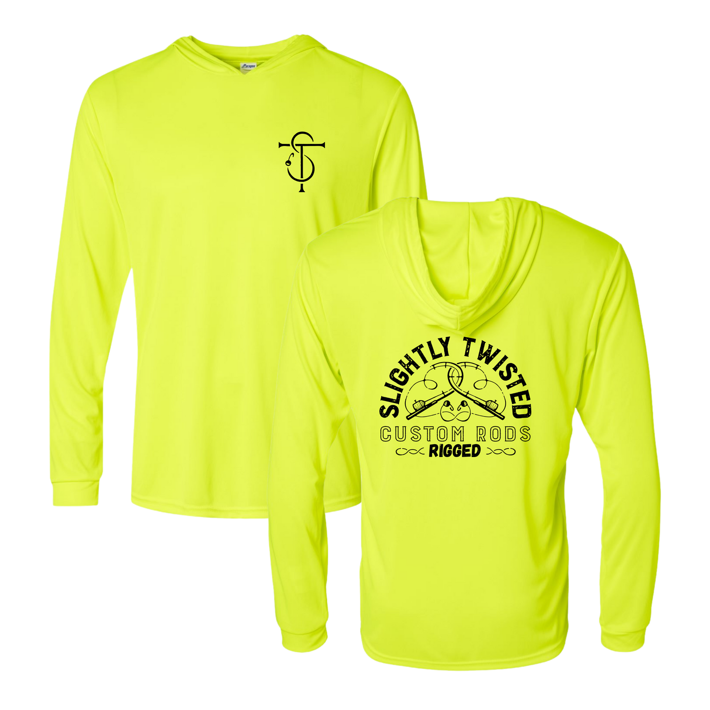 Slightly Twisted Custom Rods RIGGED Graphic Sun Hoodie
