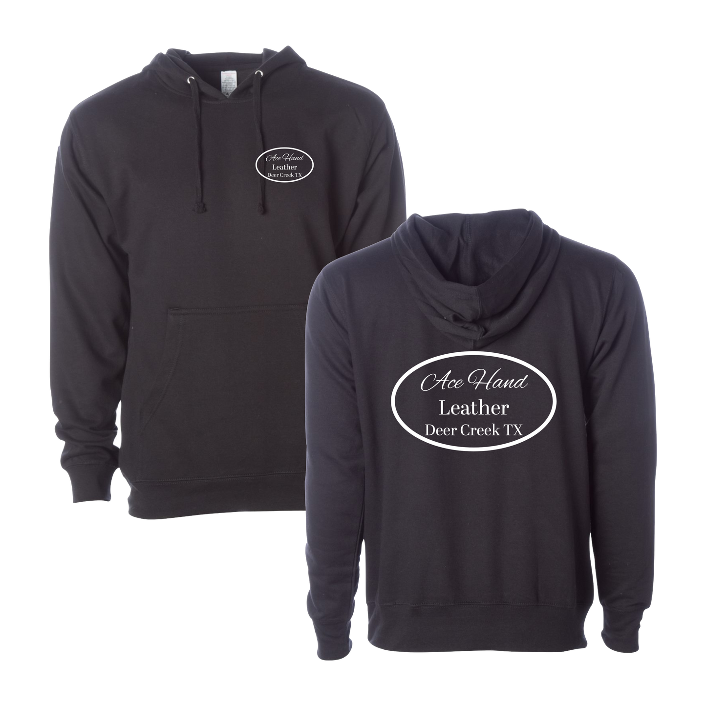 Ace Hand Leather Graphic Hoodie
