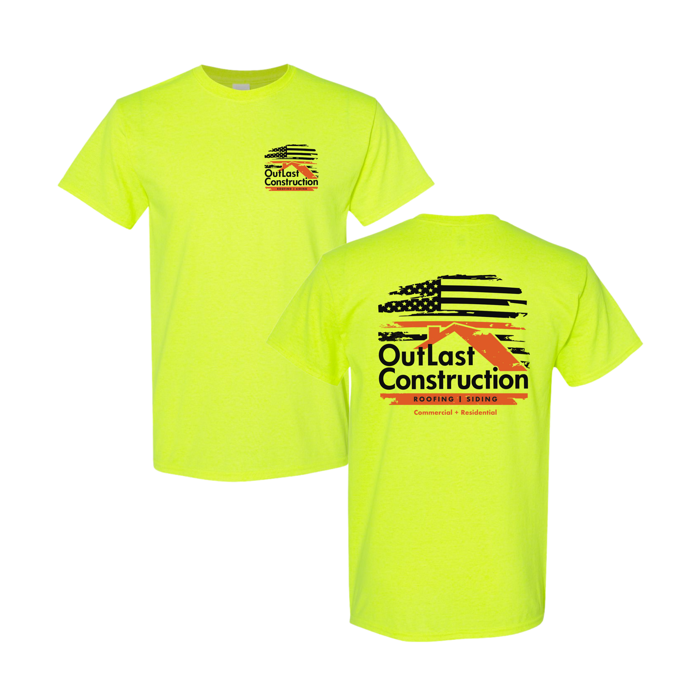 Outlast Construction Flag Graphic Tee