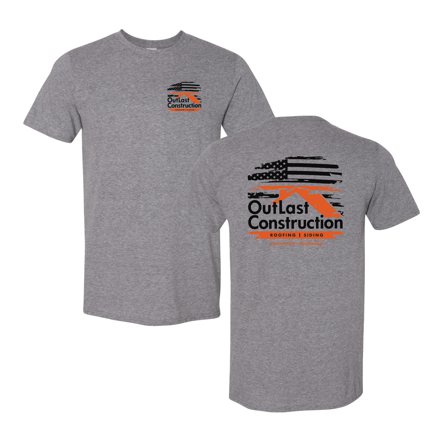 Outlast Construction Flag Graphic Tee