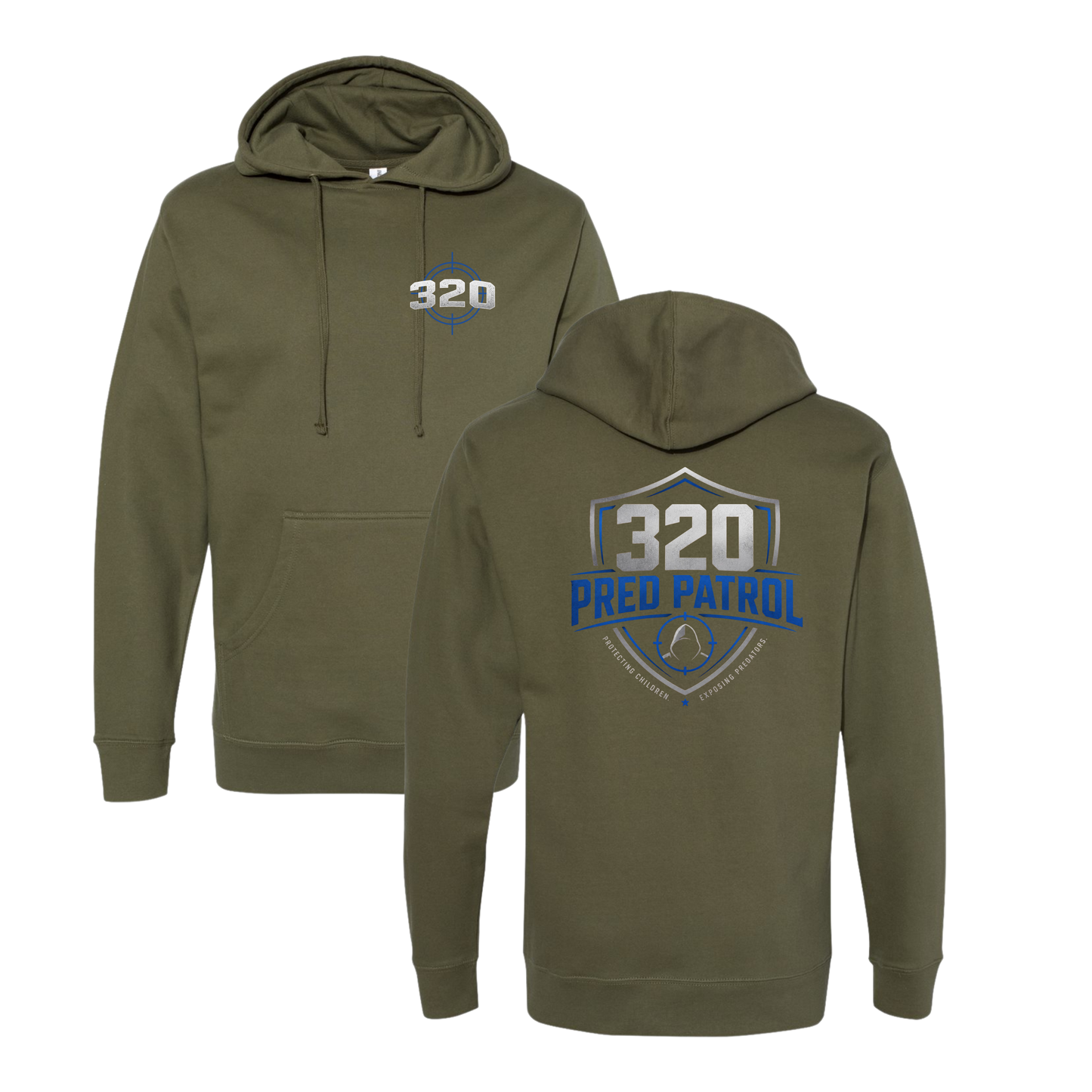 320 Pred Blue Shield Graphic Hoodie
