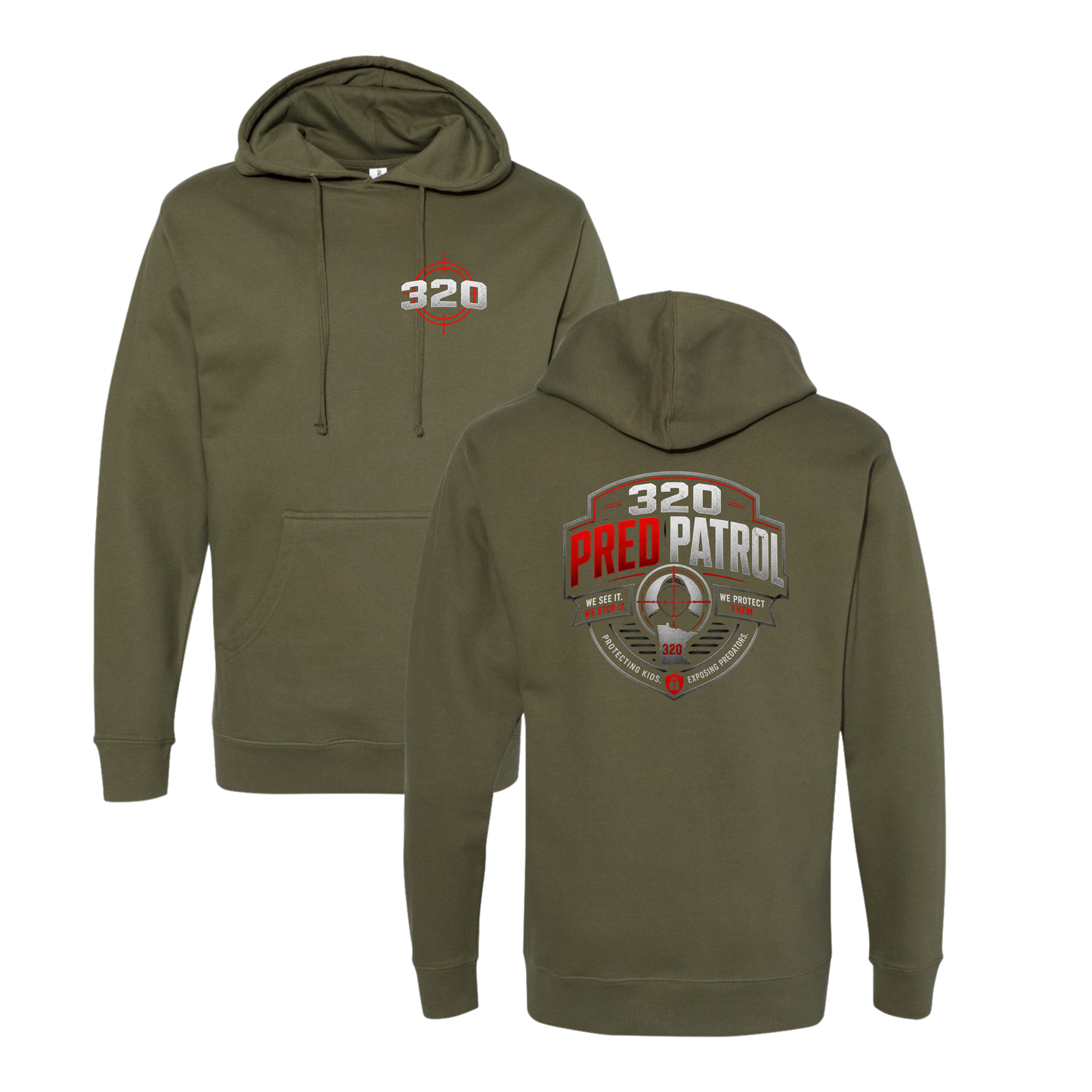 320 Pred Red Shield Graphic Hoodie
