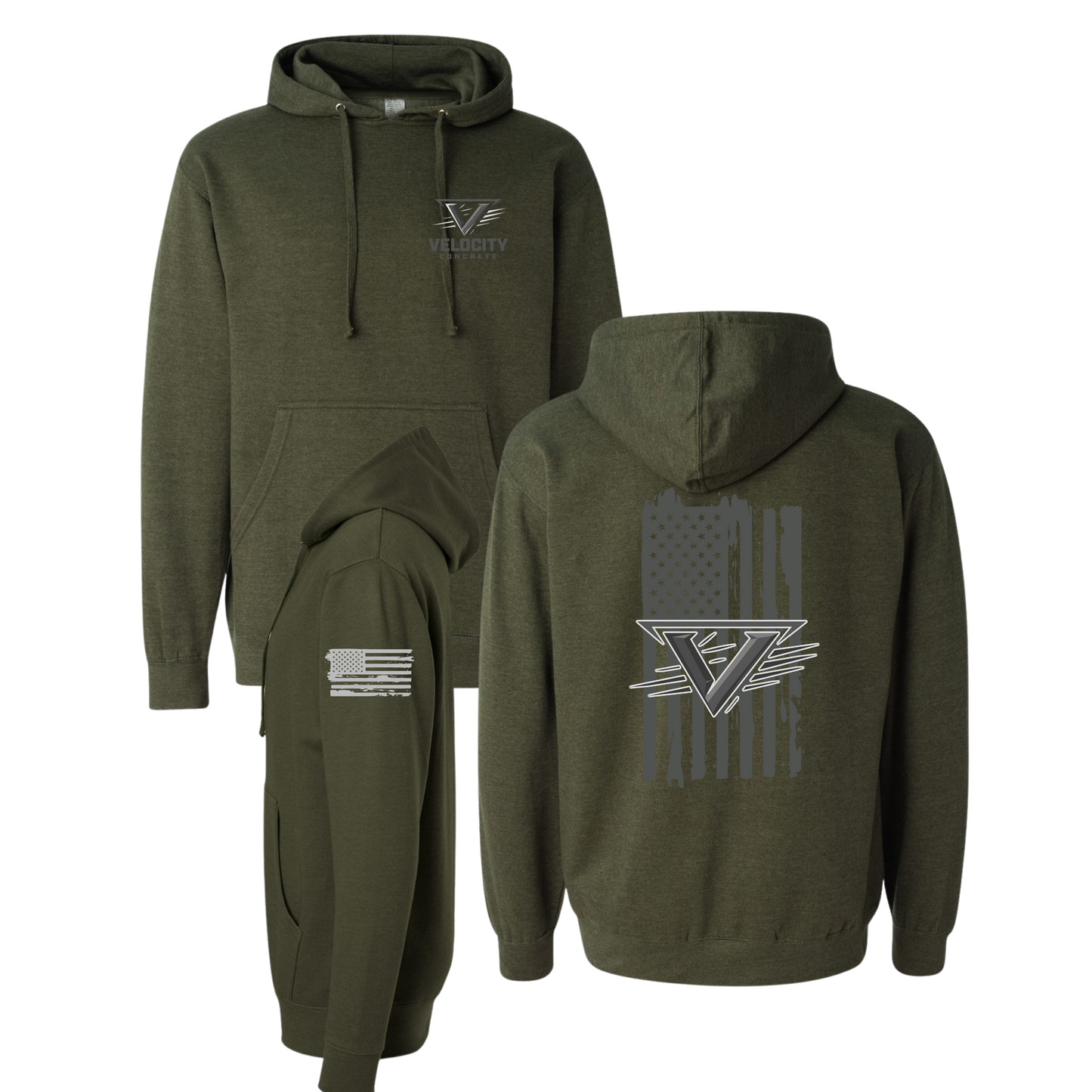 Velocity Concrete Military Hoodies