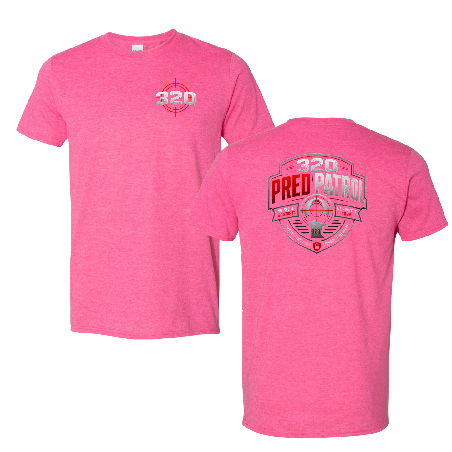 320 Pred Red Shield Graphic Tshirt