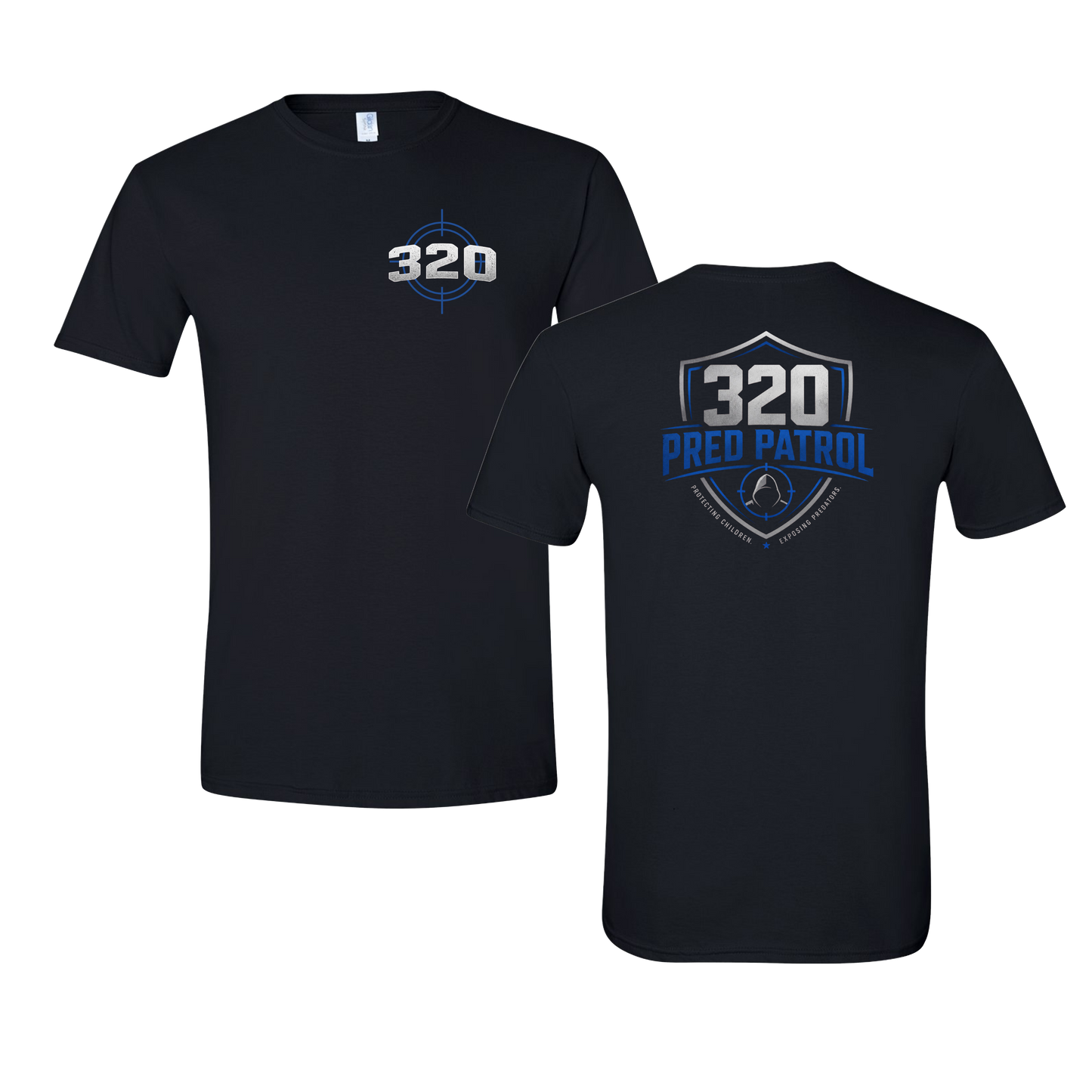 320 Pred Blue Shield Graphic Tshirt