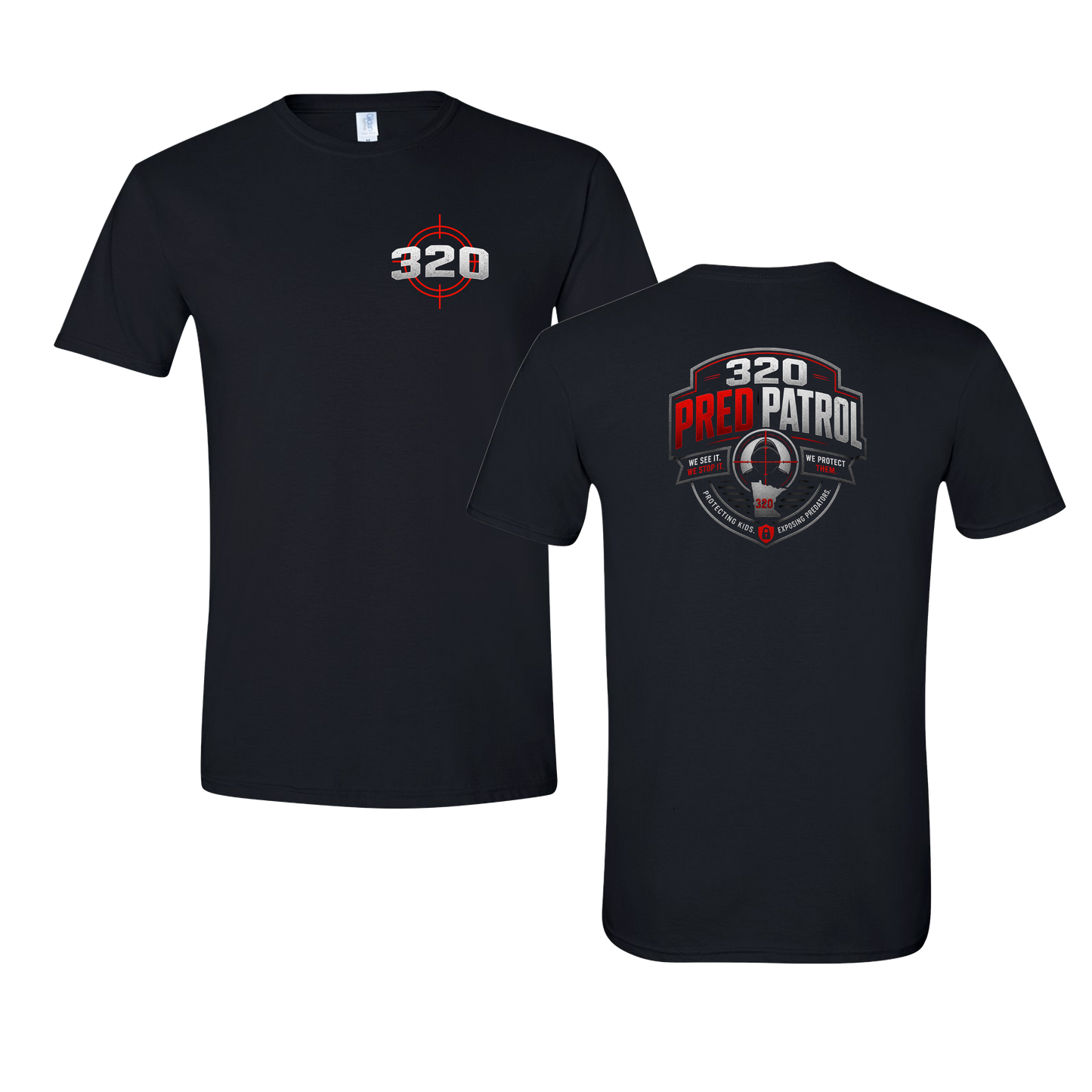 320 Pred Red Shield Graphic Tshirt