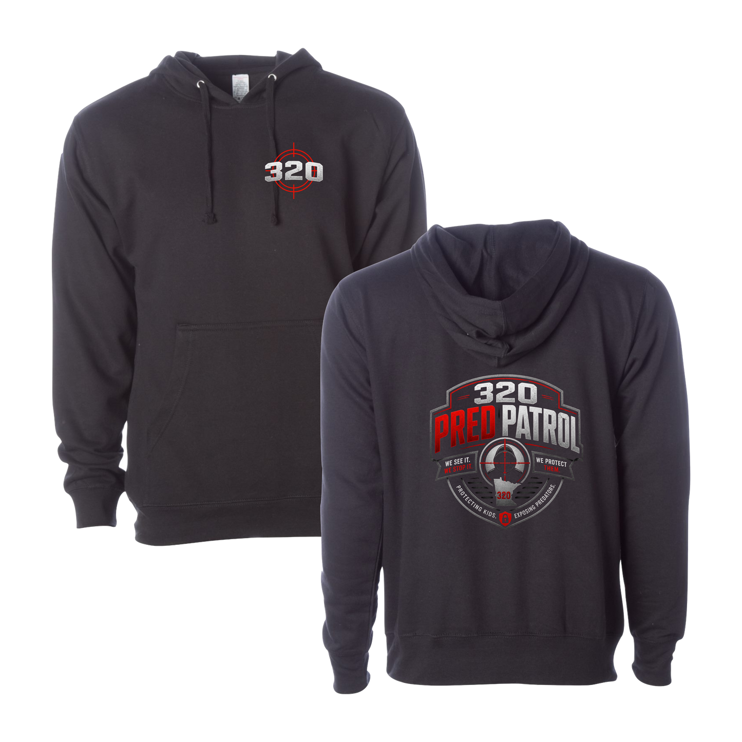 320 Pred Red Shield Graphic Hoodie