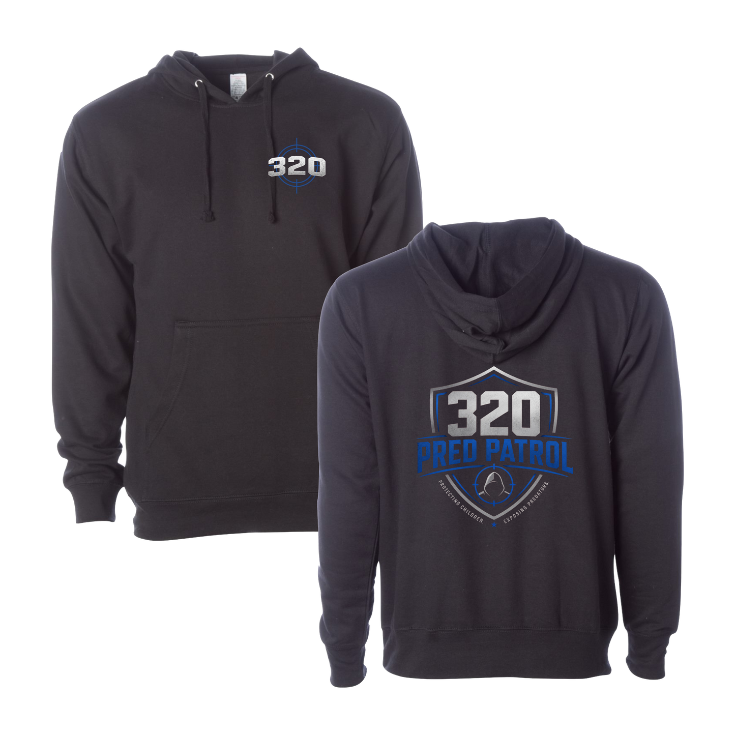 320 Pred Blue Shield Graphic Hoodie