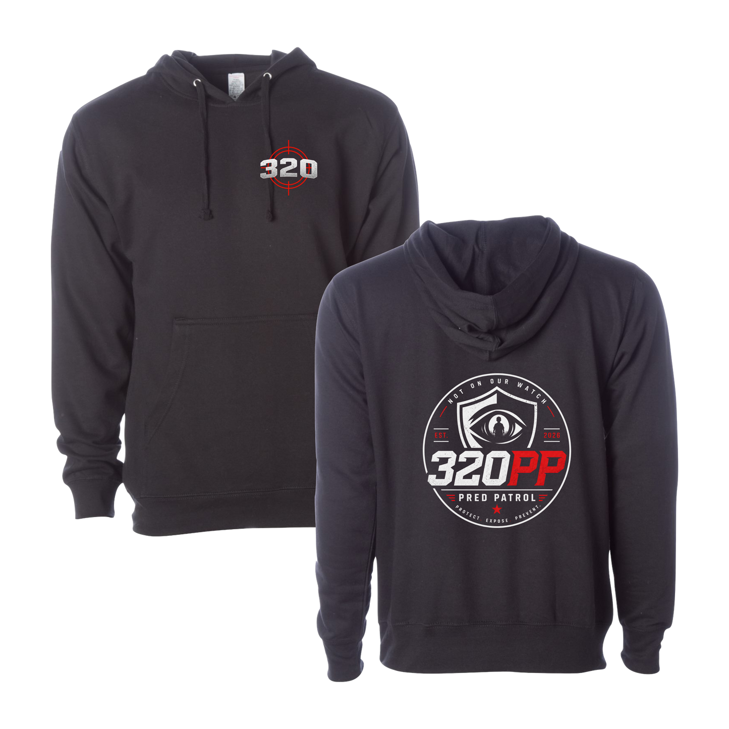 320 Pred Watching Eye Graphic Hoodie