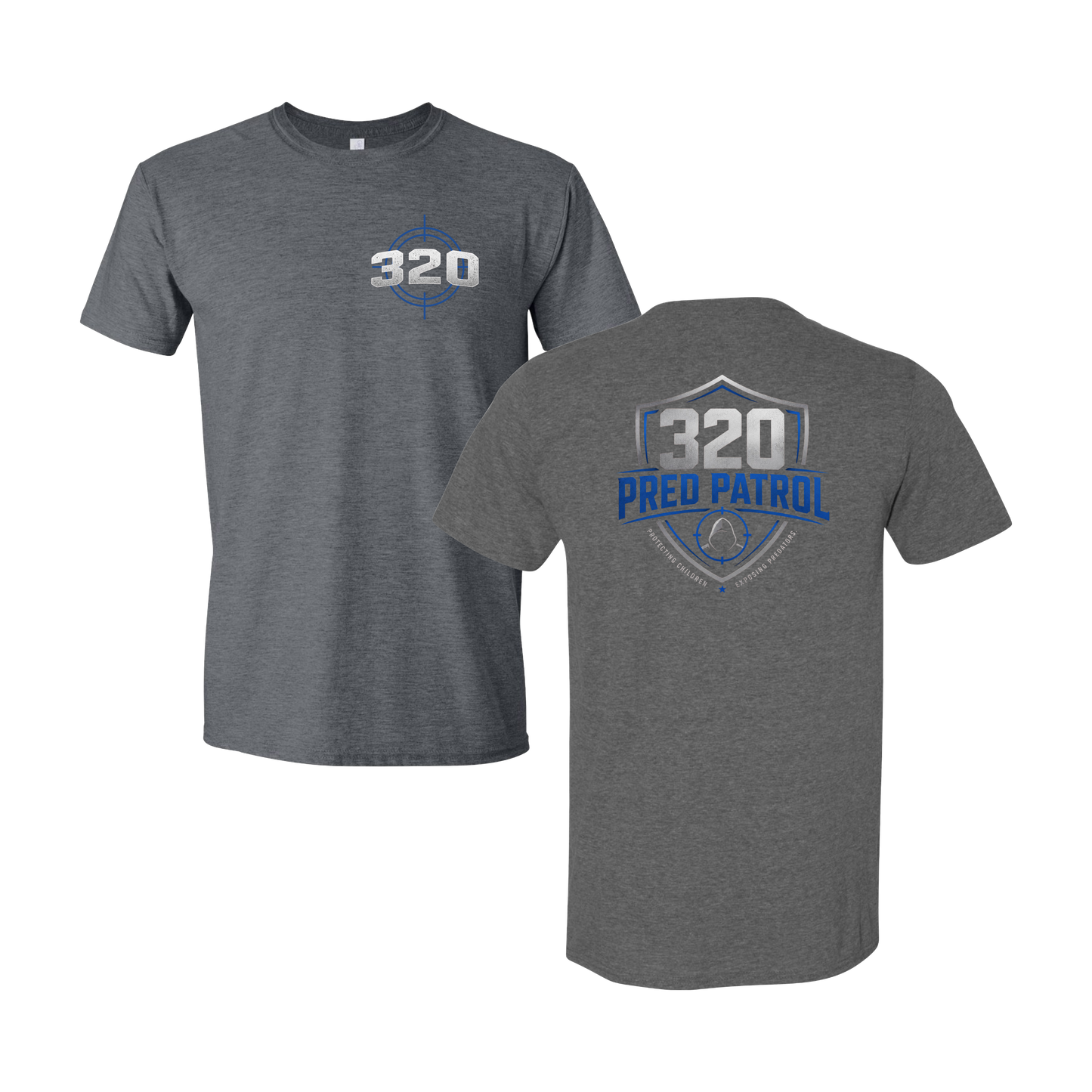 320 Pred Blue Shield Graphic Tshirt