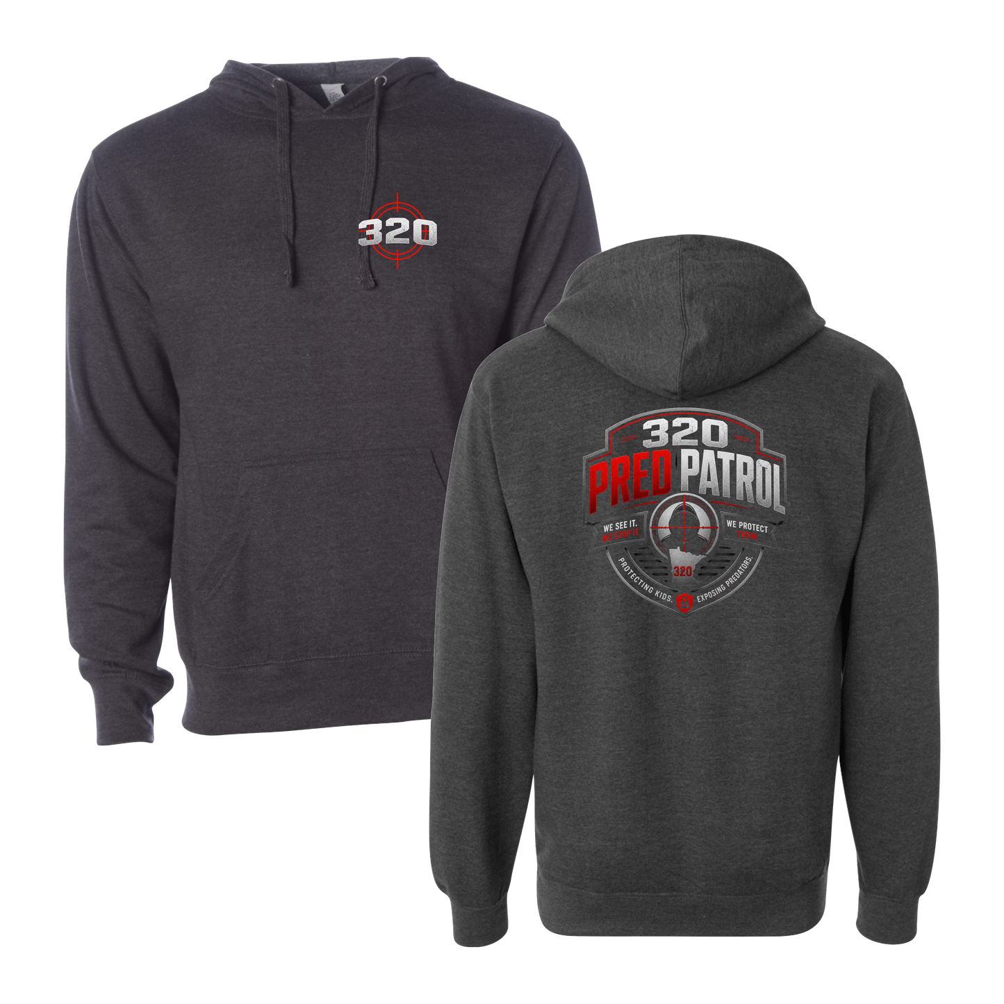 320 Pred Red Shield Graphic Hoodie