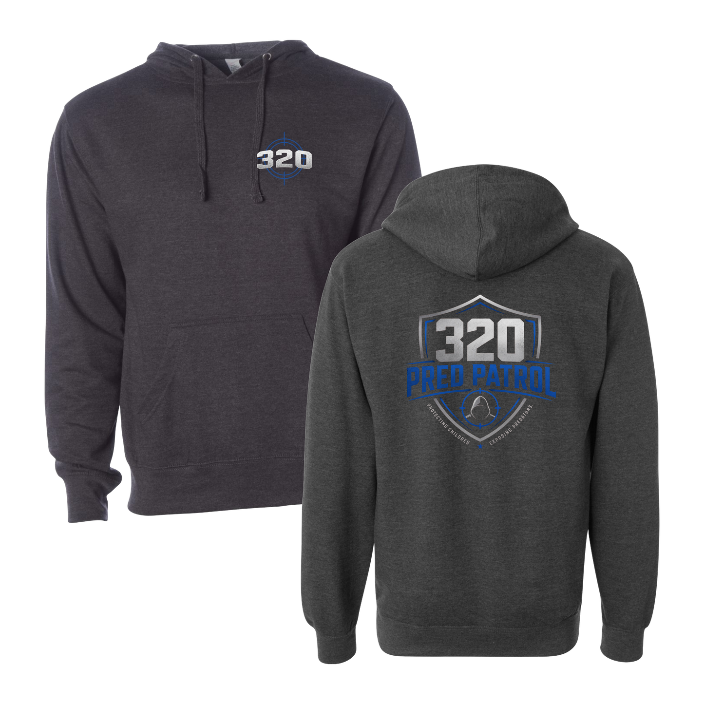 320 Pred Blue Shield Graphic Hoodie