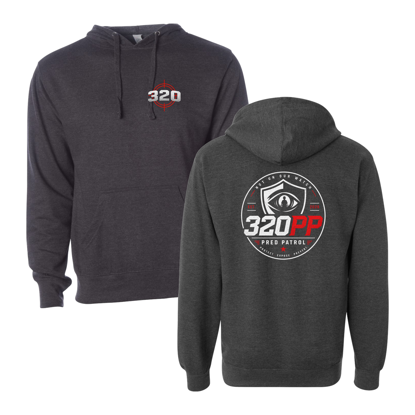 320 Pred Watching Eye Graphic Hoodie
