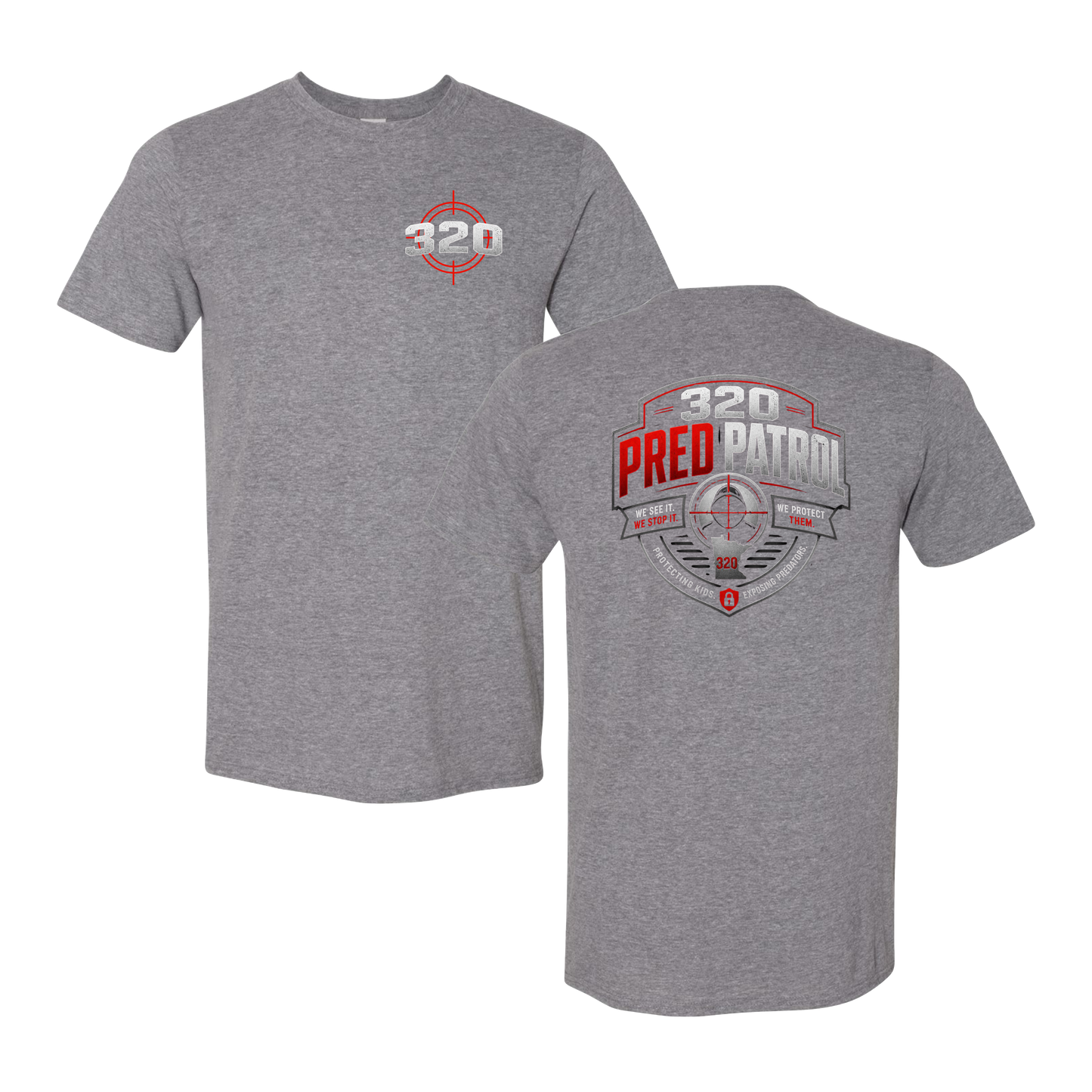 320 Pred Red Shield Graphic Tshirt