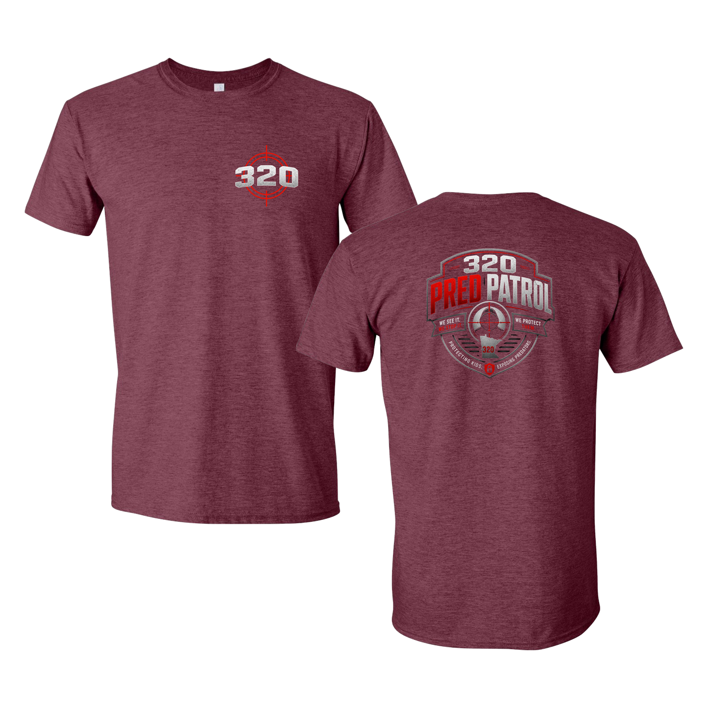 320 Pred Red Shield Graphic Tshirt