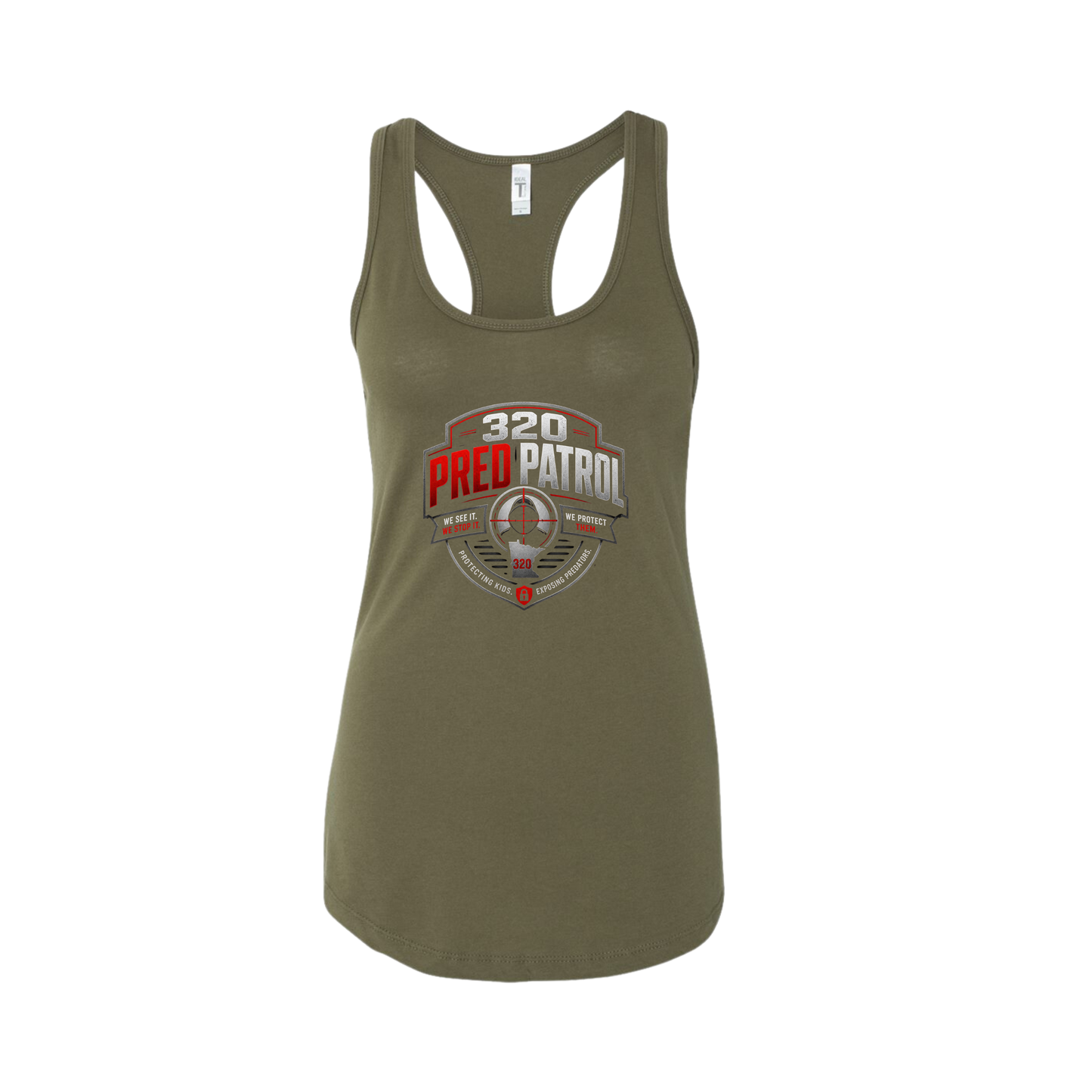 320 Pred Red Shield Graphic Tank