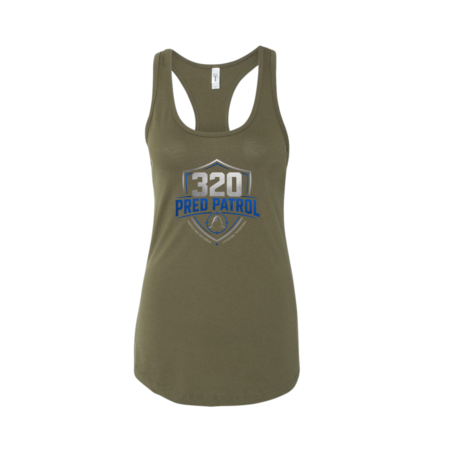 320 Pred Blue Shield Graphic Tank