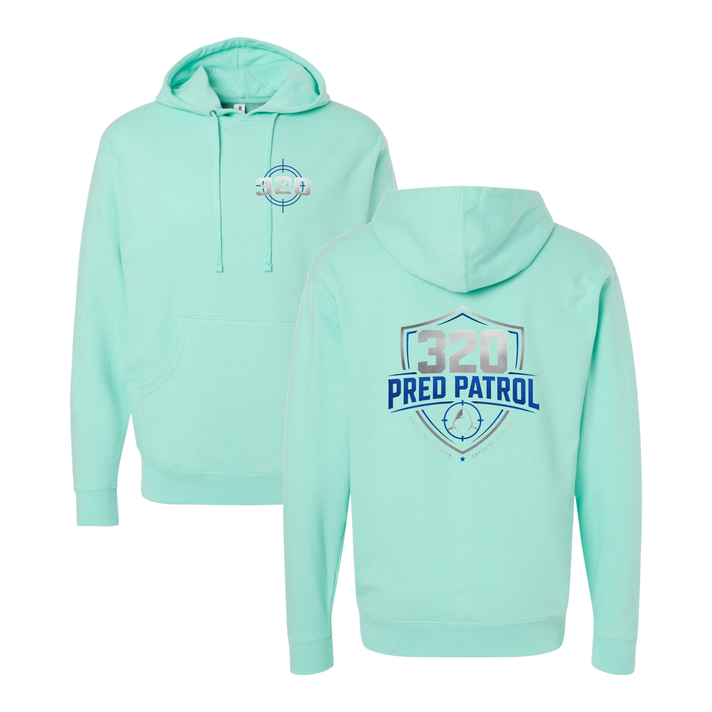 320 Pred Blue Shield Graphic Hoodie