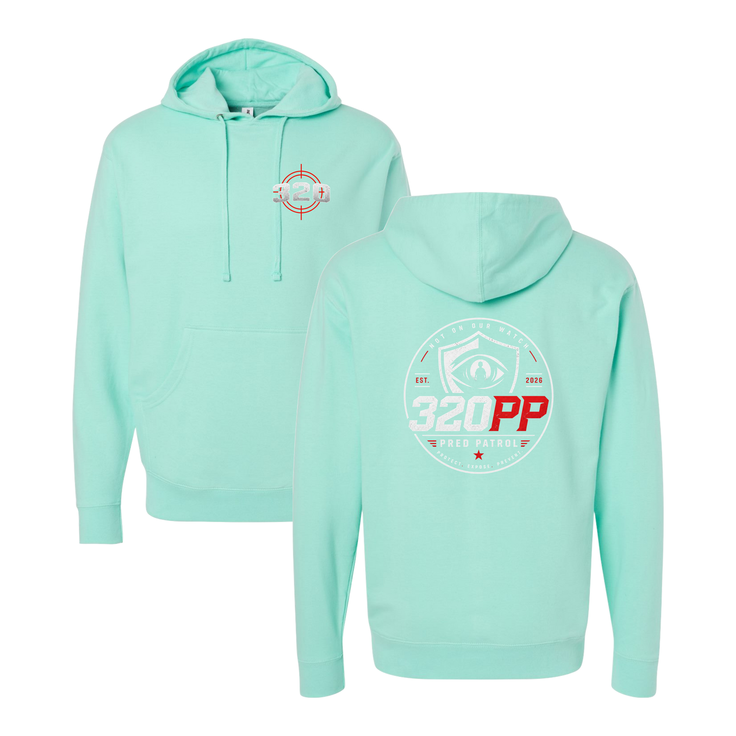 320 Pred Watching Eye Graphic Hoodie