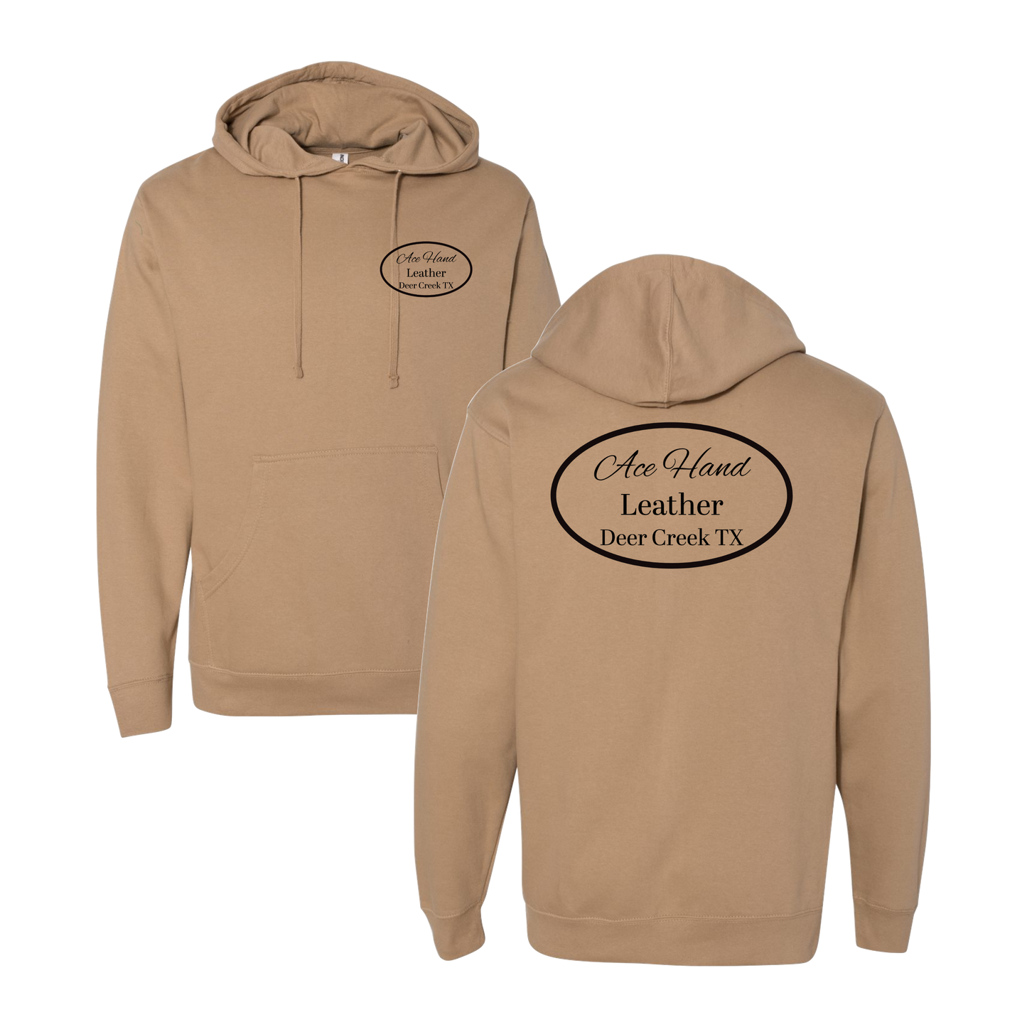 Ace Hand Leather Graphic Hoodie