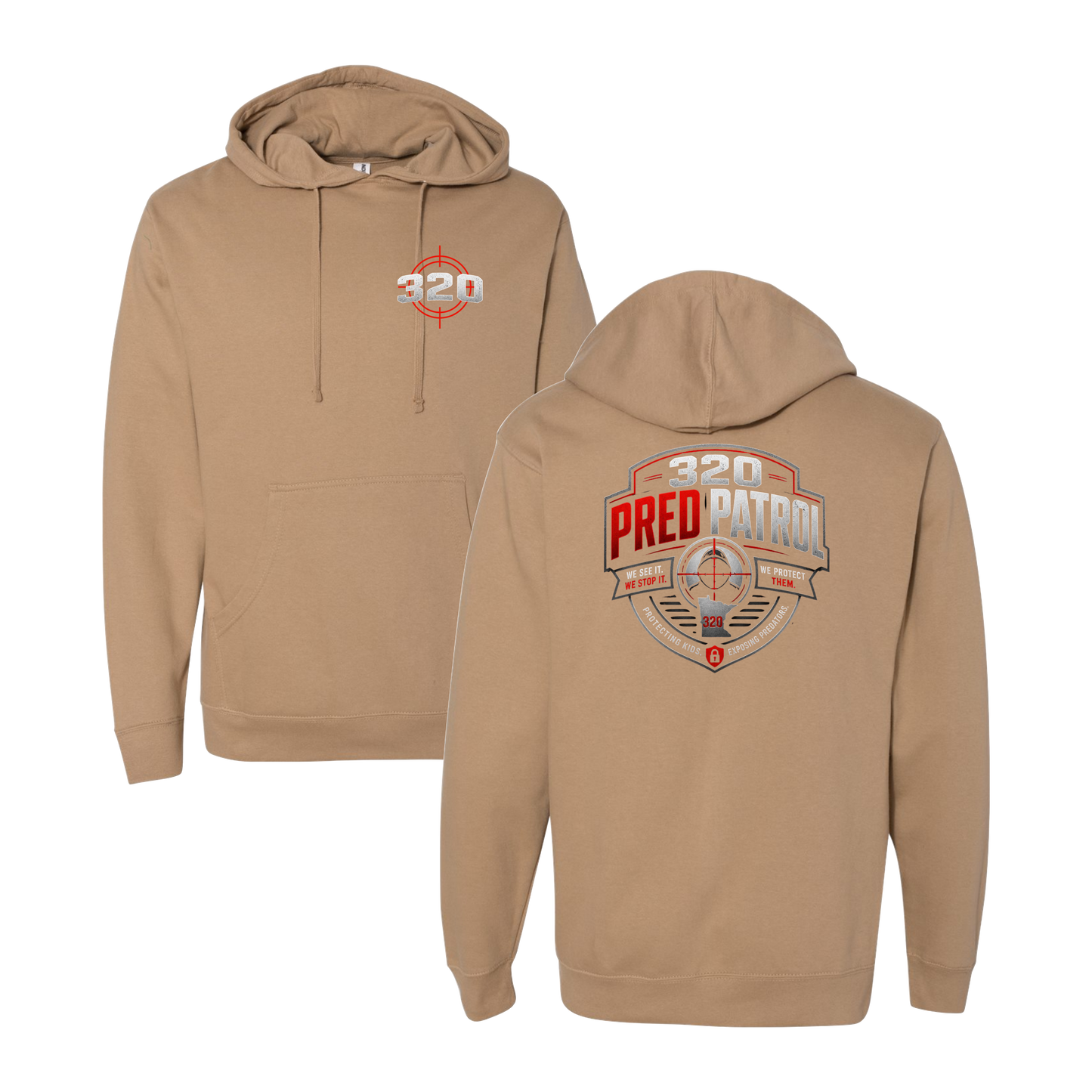 320 Pred Red Shield Graphic Hoodie