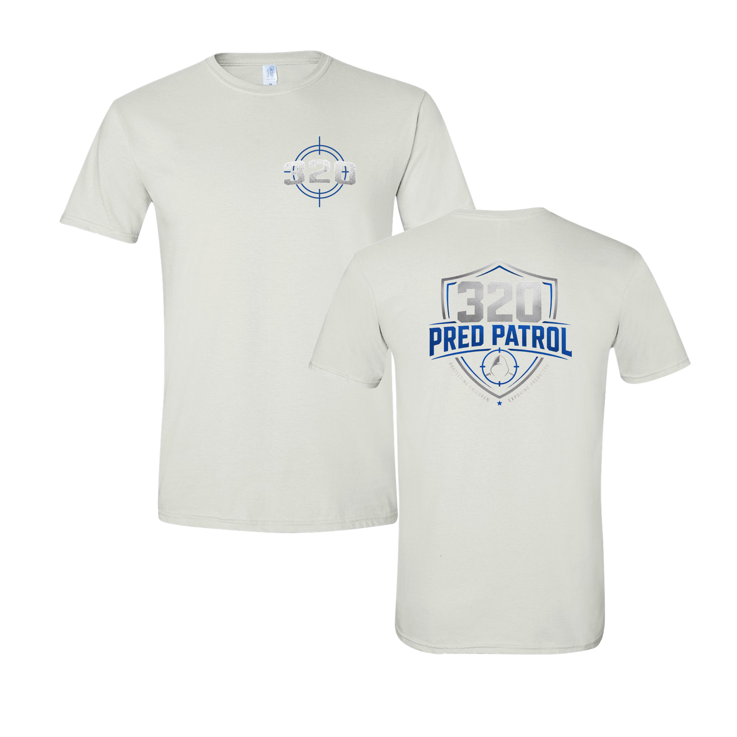 320 Pred Blue Shield Graphic Tshirt